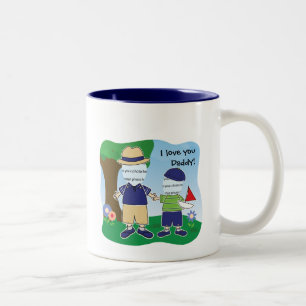 Customizable I Love You Daddy Two-Tone Coffee Mug