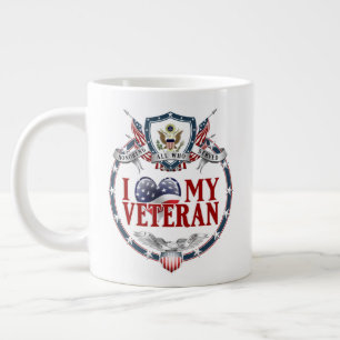 Customizable I Luv My Veteran 20oz Giant Coffee Mug
