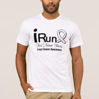 Customizable I Run For Lung Cancer Awareness T-Shirt