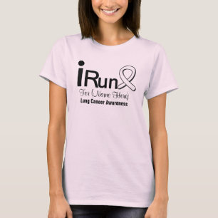 Customizable I Run For Lung Cancer Awareness T-Shirt