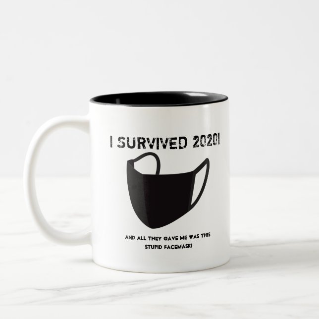 Customizable "I SURVIVED 2020!" mug (Left)