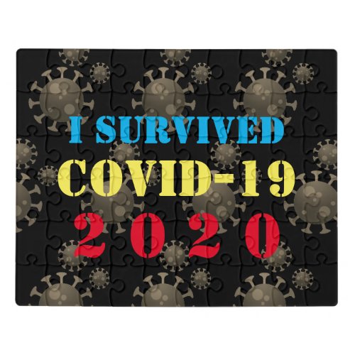 Customizable I survived COVID_19 2020 Jigsaw Puzzle