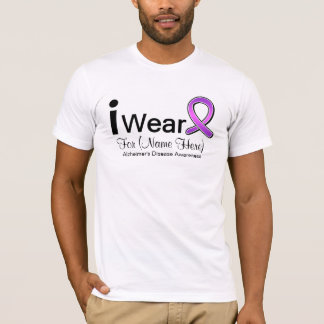 Customizable I Wear an Alzheimer's Disease Ribbon T-Shirt