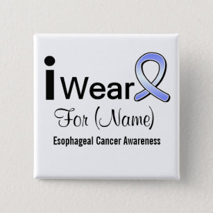 Customizable I Wear an Esophageal Cancer Ribbon Button