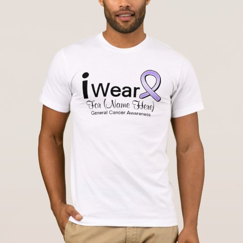 Customizable I Wear General Cancer Ribbon T_Shirt