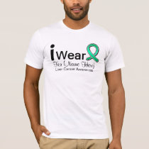 Customizable I Wear Liver Cancer Ribbon T-Shirt