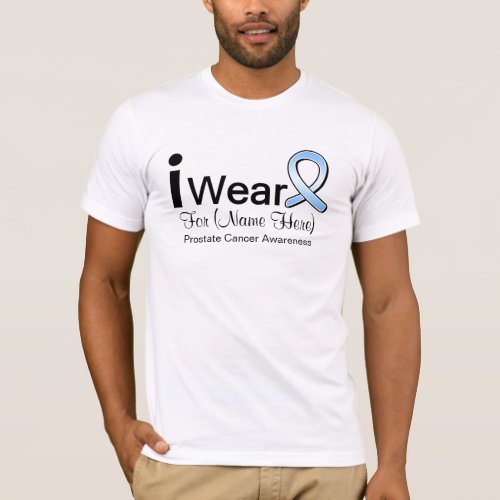 Customizable I Wear Prostate Cancer Ribbon T_Shirt