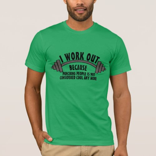 Customizable I Work Out Green Irish Graphic T_Shirt