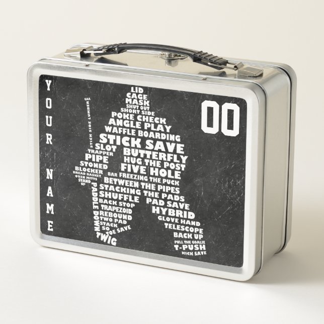 Customizable Ice Hockey Goalie Lunch Box (Back)