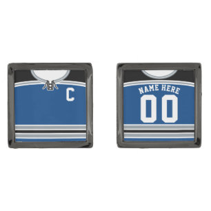 Customizable Ice Hockey Jersey Cuff Links