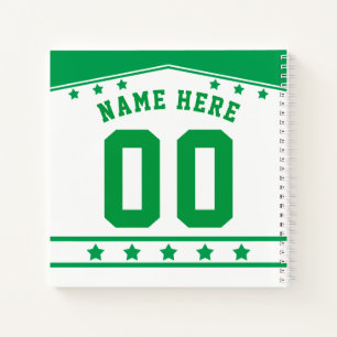 Customizable Ice Hockey Jersey Notebook