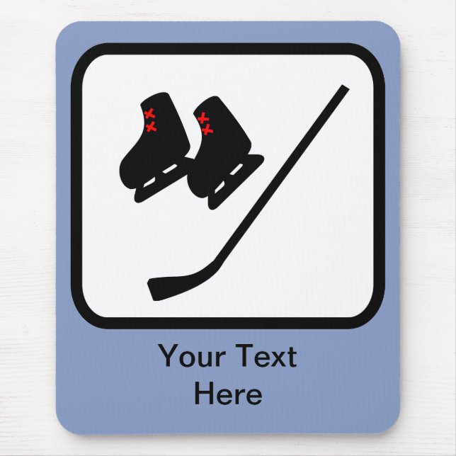 Customizable Ice Hockey Logo Mouse Pad (Front)