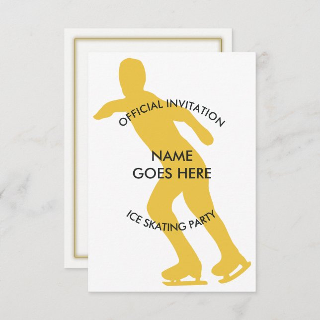 Customizable Ice Skating Party Invitation (Front/Back)