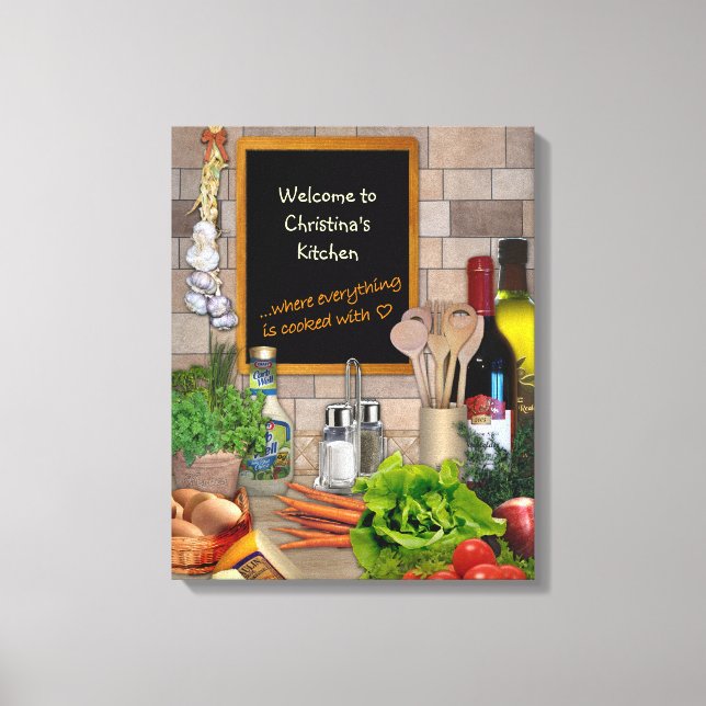 Customizable Image for Your Kitchen Canvas Print (Front)