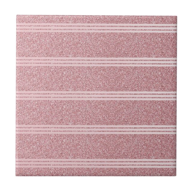 Customizable Image Template Elegant Rose Gold Ceramic Tile (Front)