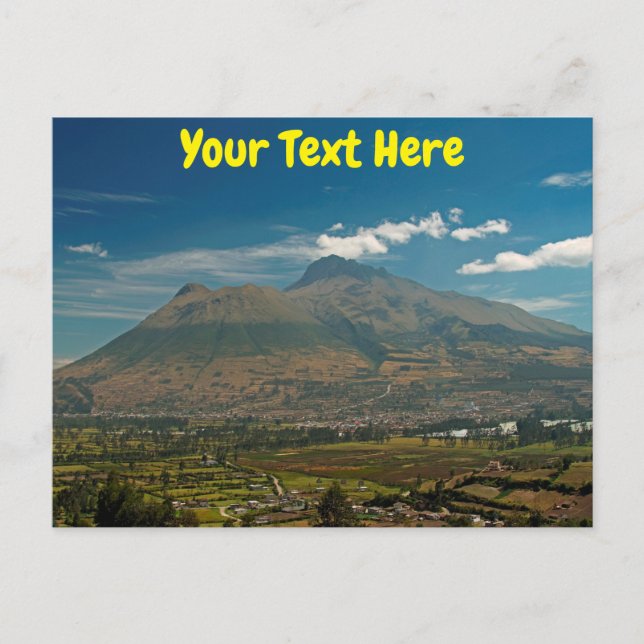 Customizable Imbabura volcano, Ecuador postcard (Front)
