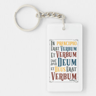 CUSTOMIZABLE In Principio Erat Verbum Keychain