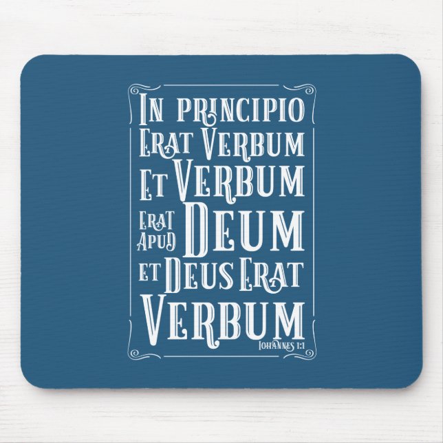 CUSTOMIZABLE In Principio Erat Verbum Mouse Pad (Front)