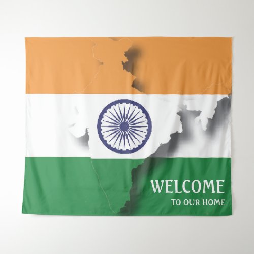 Customizable India Flag  Tapestry