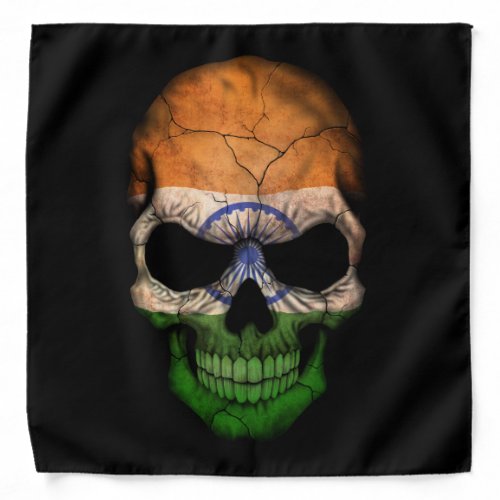 Customizable Indian Flag Skull Bandana