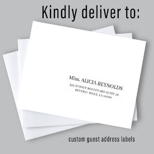 Customizable individual mailing address labels