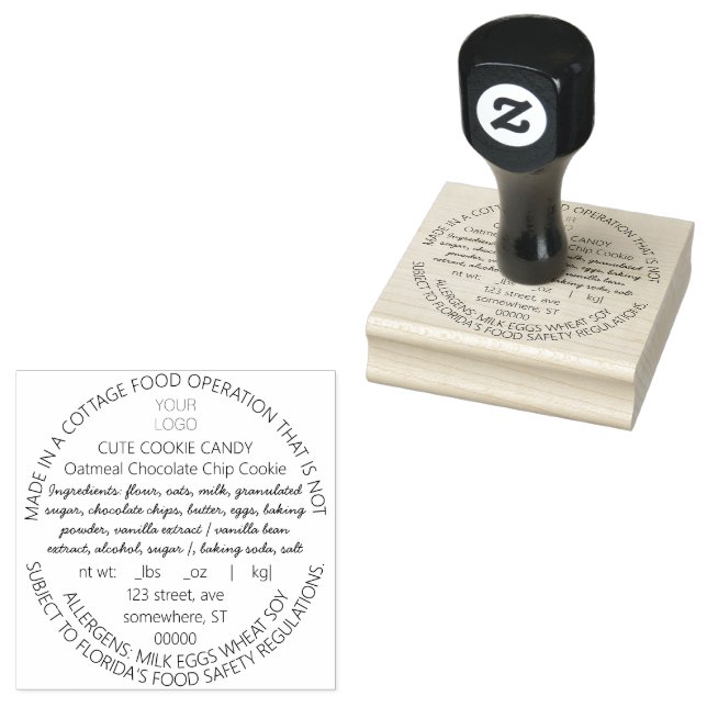 Customizable Ingredients Stamp (Stamped)