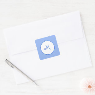 Customizable Initial Square Sticker