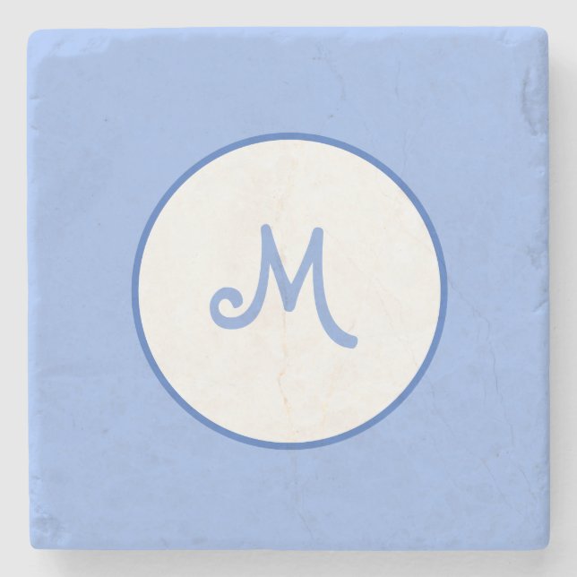 Customizable Initial  Stone Coaster (Front)