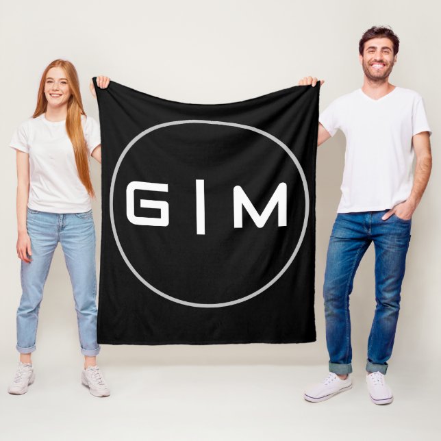 Customizable initials name fleece blanket (In Situ)