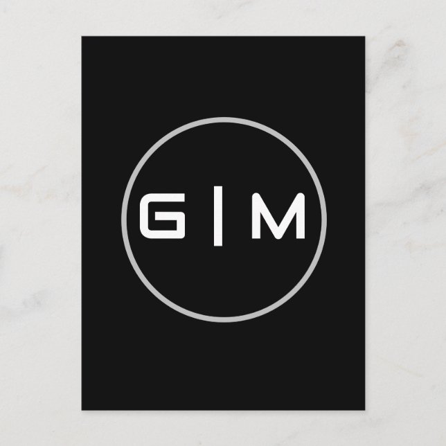 Customizable initials name postcard (Front)