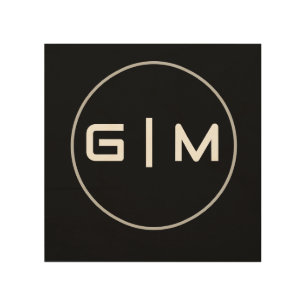 Customizable initials name wood wall art