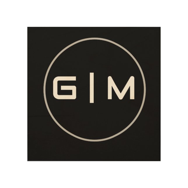 Customizable initials name wood wall art (Front)