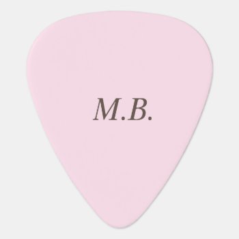 Customizable Initials Pastel Pink Guitar Pick by ops2014 at Zazzle