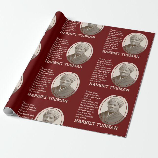 Customizable Inspirational Quote HARRIET TUBMAN Wrapping Paper (Unrolled)