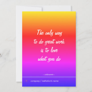 Customizable Inspirational Quotes Mordern Classic Holiday Card