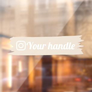 Customizable Instagram Logo Boho Modern Minimal Window Cling