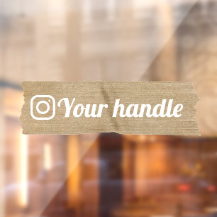 Customizable Instagram Logo Rustic Window Cling