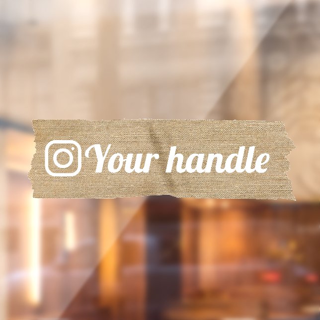 Customizable Instagram Logo Rustic  Window Cling (Sheet 2)