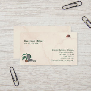 Customizable Interior Design Eight Line Business Card