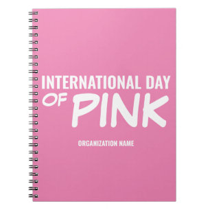 Customizable International Day of Pink Notebook