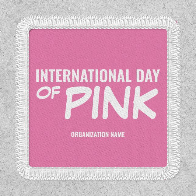 Customizable International Day of Pink Patch (Front)