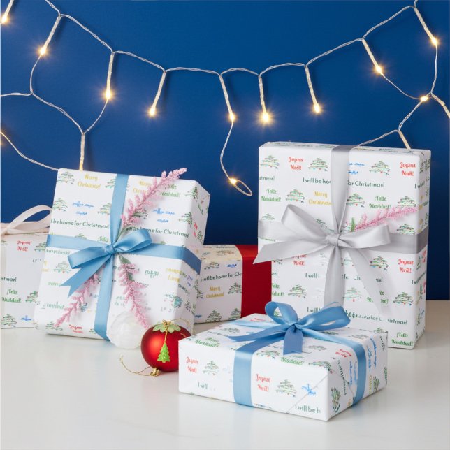 Customizable International Merry Christmas Wrapping Paper (Creator Uploaded)