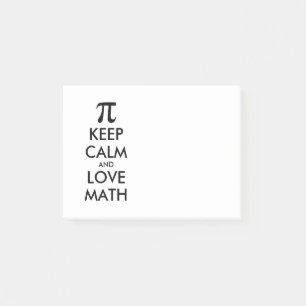Customizable Internet meme KEEP CALM and LOVE MATH Post-it Notes