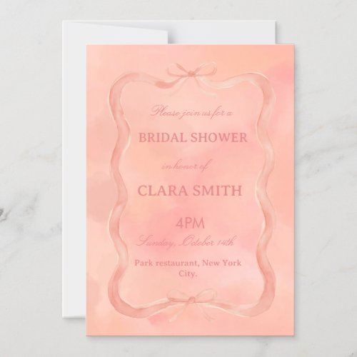 CUSTOMIZABLE INVITATION CARD FOR BRIDAL SHOWER