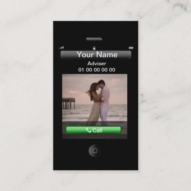 Customizable iPhone Design (with social buttons) Business Card (Front)