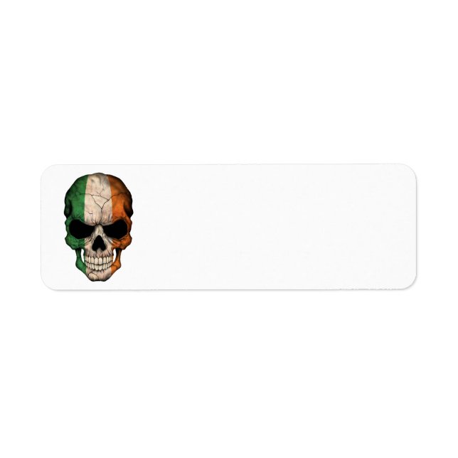 Customizable Irish Flag Skull Label (Front)