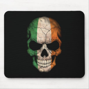 Customizable Irish Flag Skull Mouse Pad