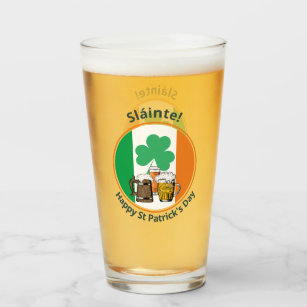Customizable Irish Flag St Patricks Day Glass