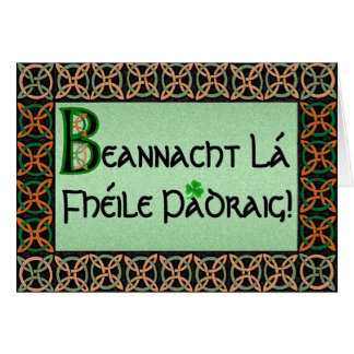 Customizable Irish Gaelic St. Patrick's Day Card