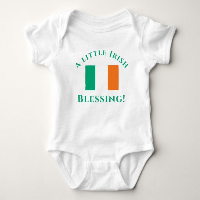 Customizable Irish Patriotic Baby Bodysuit (Front)